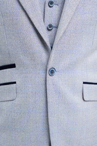 Caridi - Blazer de boda azul claro para hombre