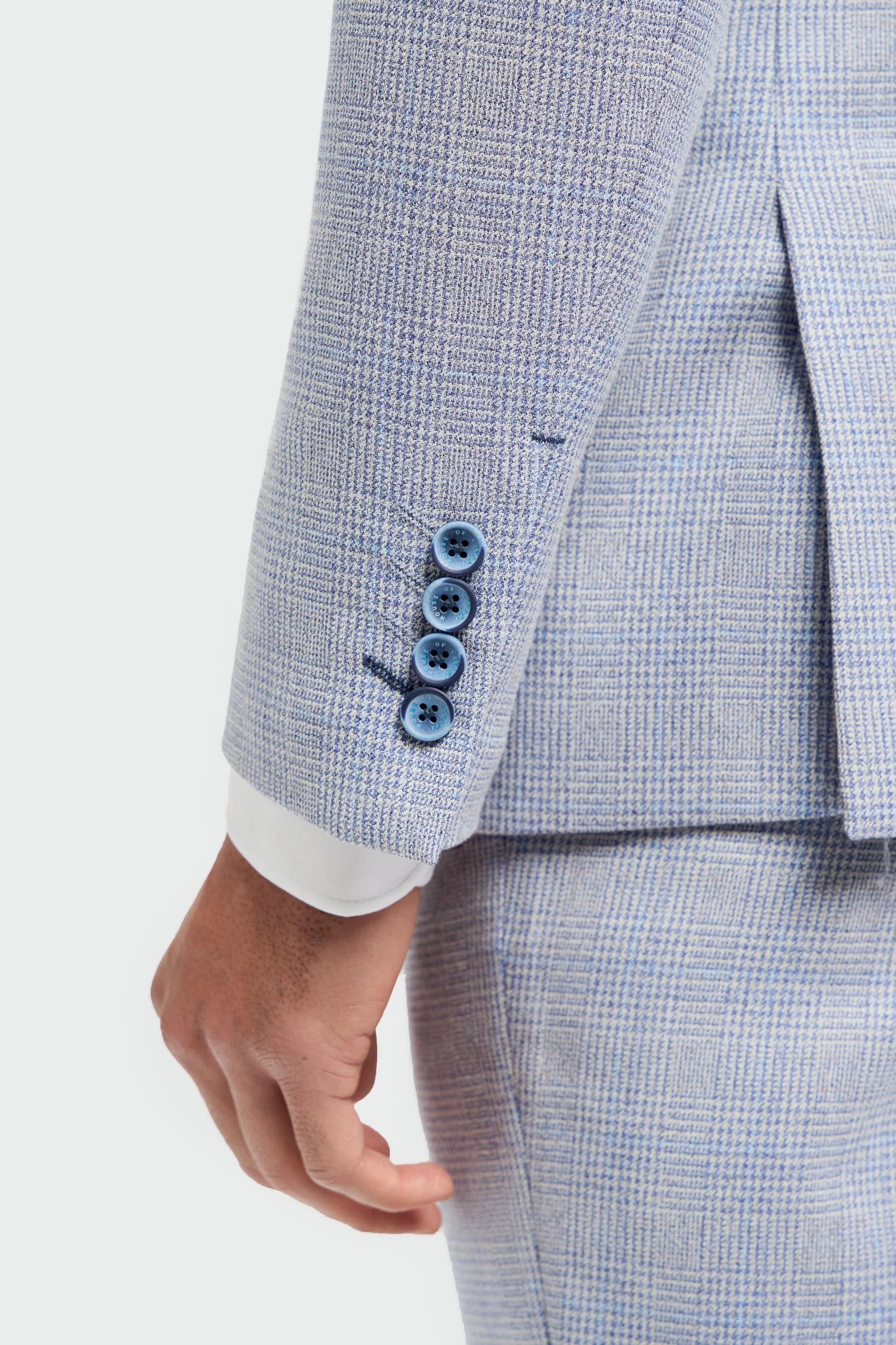 Caridi - Blazer de boda azul claro para hombre