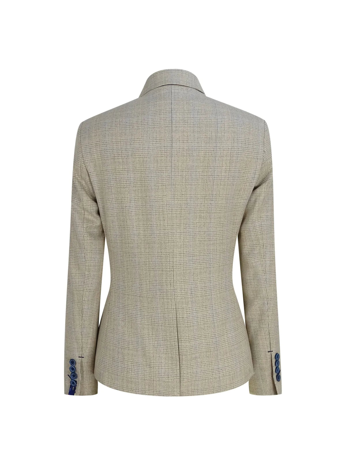 Blazer de tweed color crema para mujer