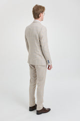 Traje de boda de 3 piezas para hombre color crema - Cavani Caridi