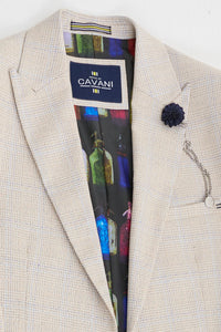 Traje de boda de 3 piezas para hombre color crema - Cavani Caridi
