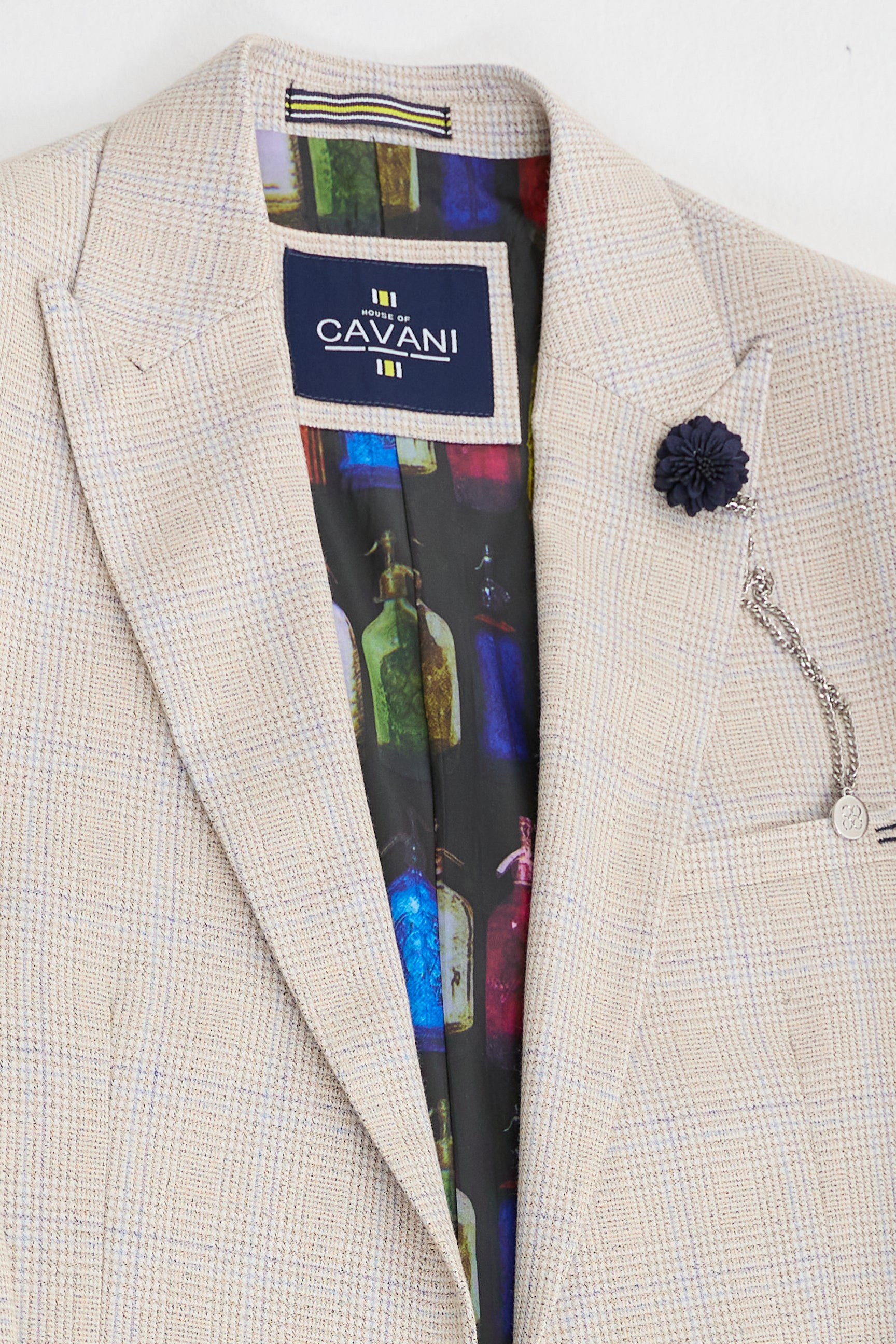 Traje de boda de 3 piezas para hombre color crema - Cavani Caridi