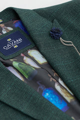 Traje de tres piezas a cuadros para hombre, tweed verde oliva, corte entallado, ideal para bodas, estilo Peaky Classic.