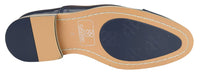 Zapatos de hombre sin cordones de cuero auténtico, elegantes y formales, en azul marino, marrón claro, ideales para bodas, fiestas de oficina o cualquier otra ocasión.