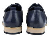 Zapatos de hombre sin cordones de cuero auténtico, elegantes y formales, en azul marino, marrón claro, ideales para bodas, fiestas de oficina o cualquier otra ocasión.