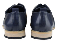 Zapatos de hombre sin cordones de cuero auténtico, elegantes y formales, en azul marino, marrón claro, ideales para bodas, fiestas de oficina o cualquier otra ocasión.