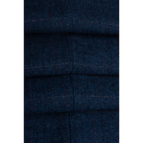 Carnegi - Blazer de tweed a cuadros azul marino para hombre