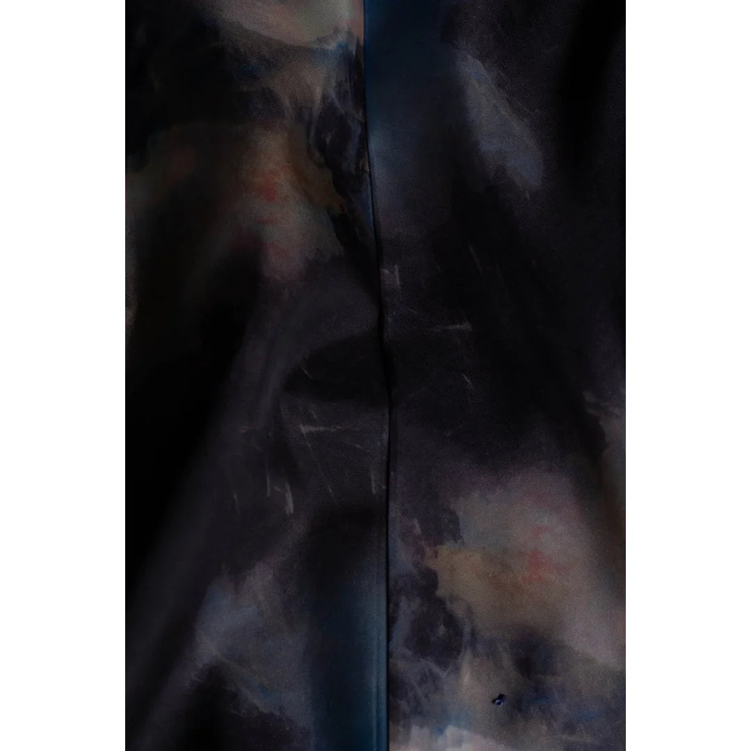 Carnegi - Blazer de tweed a cuadros azul marino para hombre