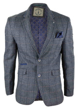 Blazer vintage de hombre con estampado de espiga - Cavani Albert-Carbón