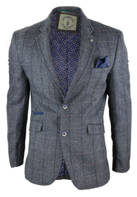 Blazer vintage de hombre con estampado de espiga - Cavani Albert-Carbón