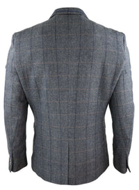 Blazer vintage de hombre con estampado de espiga - Cavani Albert-Carbón