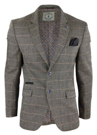 Blazer vintage de hombre con estampado de espiga - Cavani Albert-Tan