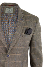 Blazer vintage de hombre con estampado de espiga - Cavani Albert-Tan