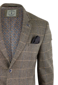 Blazer vintage de hombre con estampado de espiga - Cavani Albert-Tan