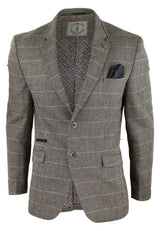 Blazer vintage de hombre con estampado de espiga - Cavani Albert-Tan