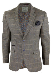 Blazer vintage de hombre con estampado de espiga - Cavani Albert-Tan