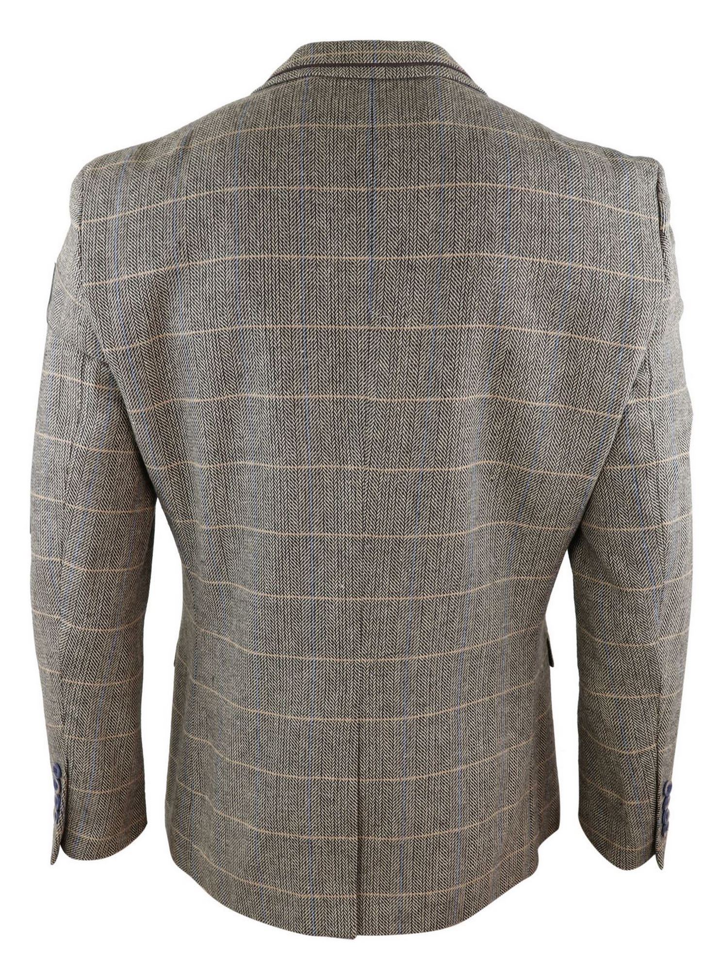Blazer vintage de hombre con estampado de espiga - Cavani Albert-Tan