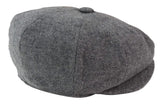 Gorra Newsboy de 8 paneles para hombre - Cavani Martez - Gris oscuro