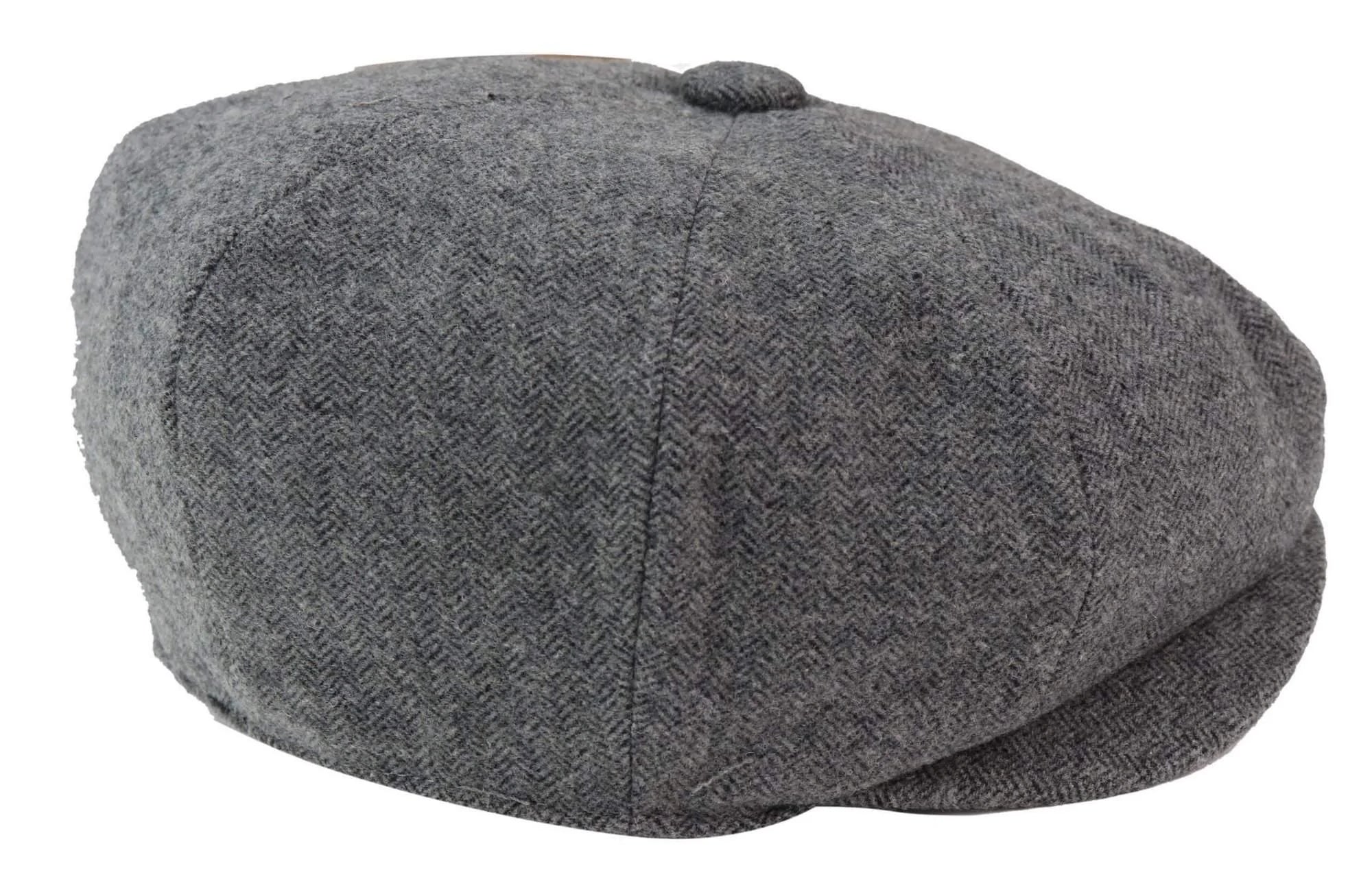 Gorra Newsboy de 8 paneles para hombre - Cavani Martez - Gris oscuro