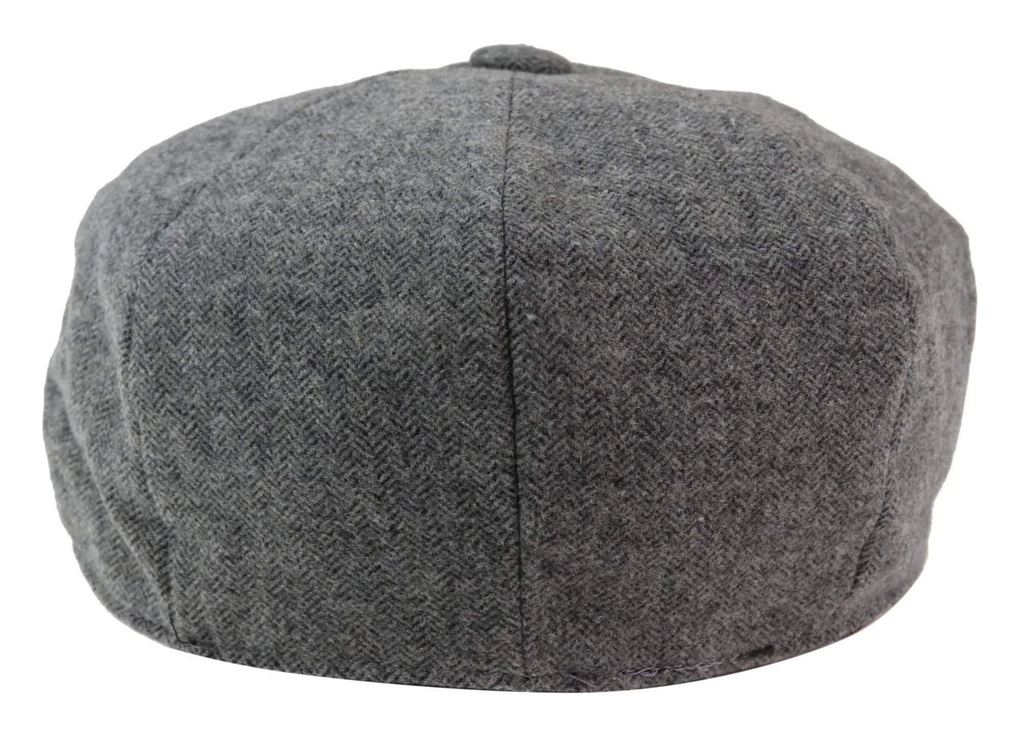 Gorra Newsboy de 8 paneles para hombre - Cavani Martez - Gris oscuro