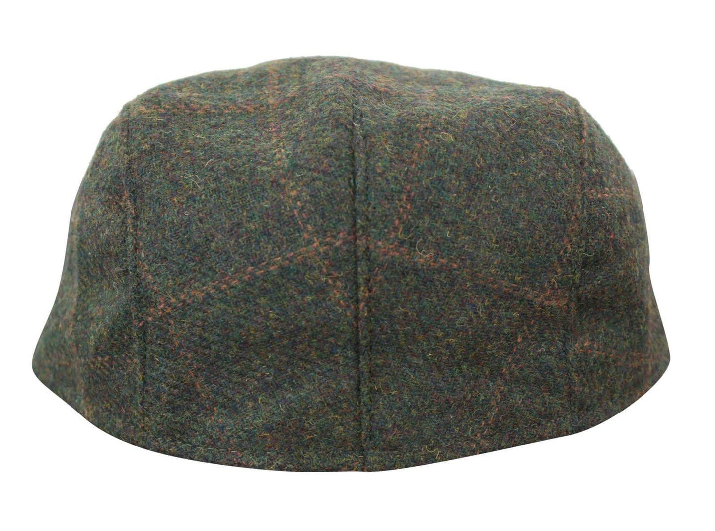 Gorra plana Cavani Kempson - Gorro de hombre de lana tweed a cuadros estilo abuelo vintage - Verde oliva/Azul marino