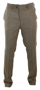 Pantalones de tweed marrón roble para hombre