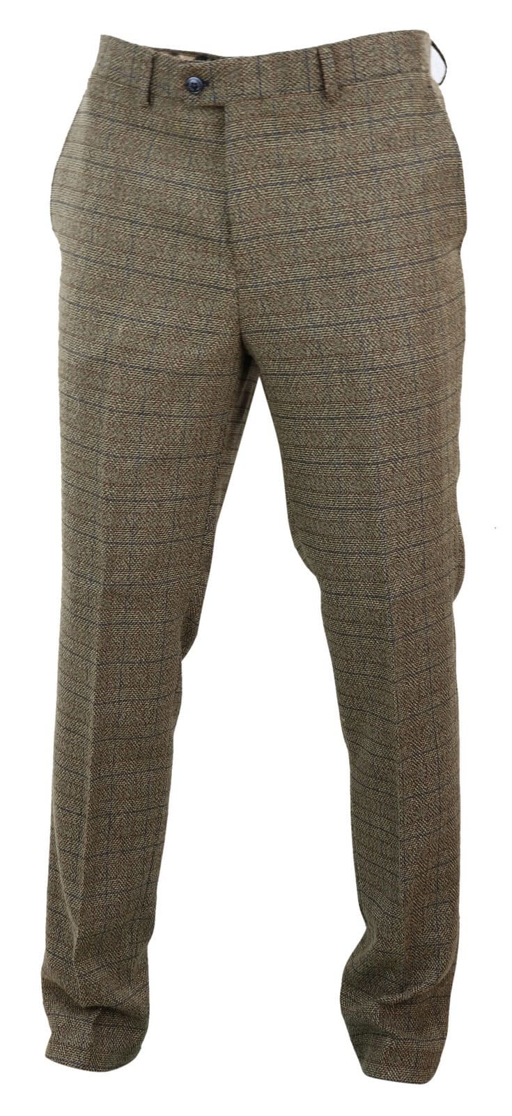 Pantalones de tweed marrón roble para hombre