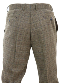 Pantalones de tweed marrón roble para hombre