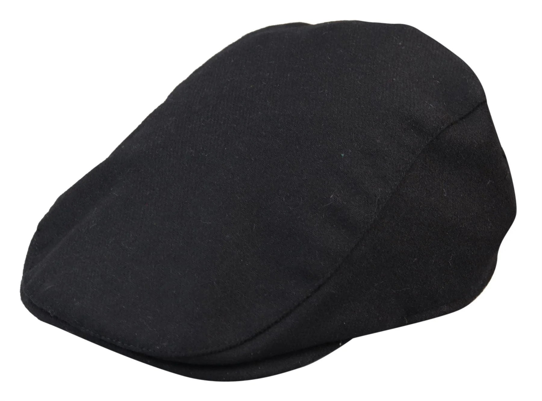 Gorra plana negra de hombre estilo abuelo Baker, 8 paneles, tweed, estilo vintage clásico elegante informal de los años 20.
