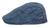 Gorra plana azul de hombre estilo abuelo Baker, 8 paneles, tweed, estilo vintage clásico elegante informal de los años 20.