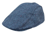Gorra plana azul de hombre estilo abuelo Baker, 8 paneles, tweed, estilo vintage clásico elegante informal de los años 20.