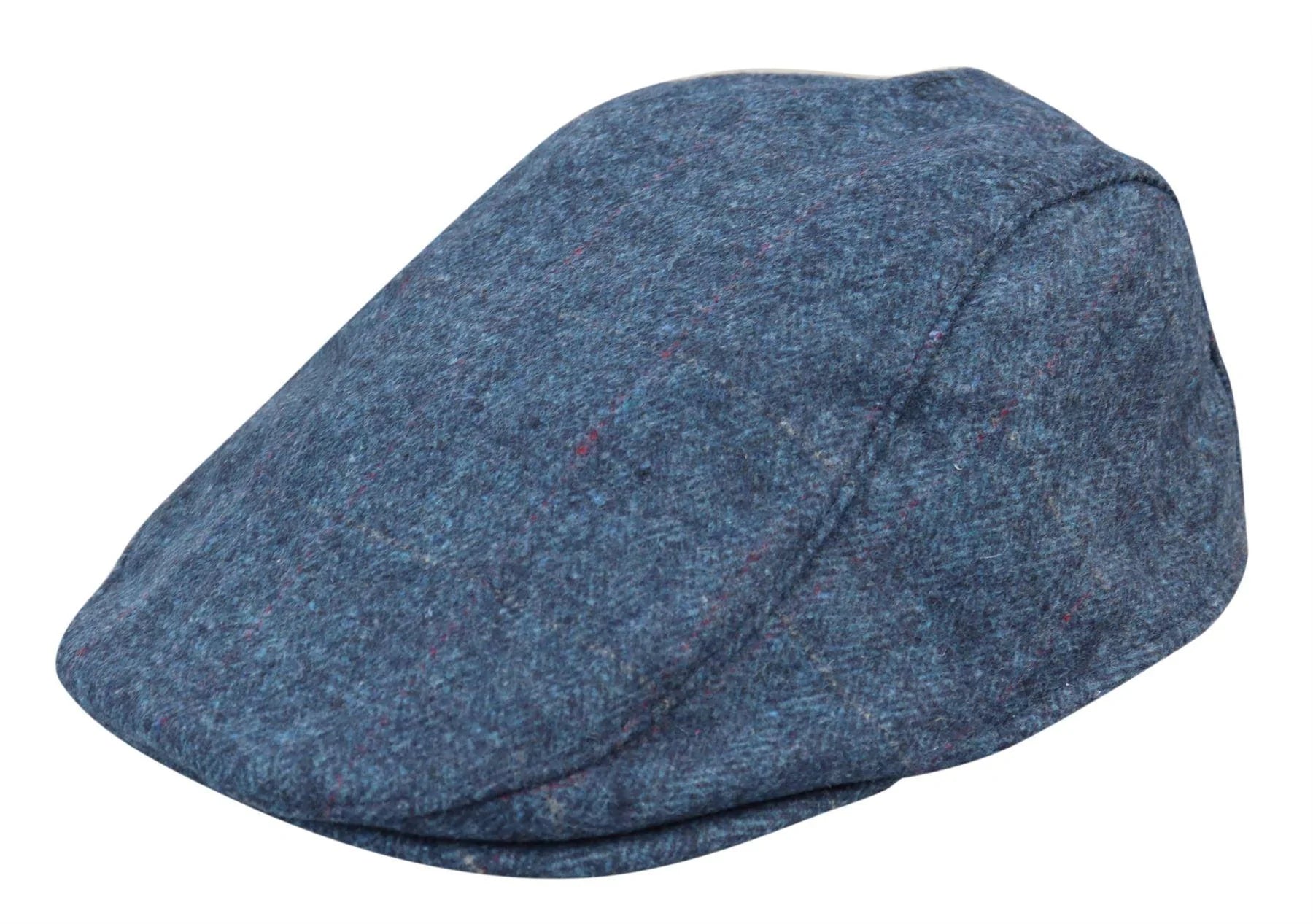 Gorra plana azul de hombre estilo abuelo Baker, 8 paneles, tweed, estilo vintage clásico elegante informal de los años 20.