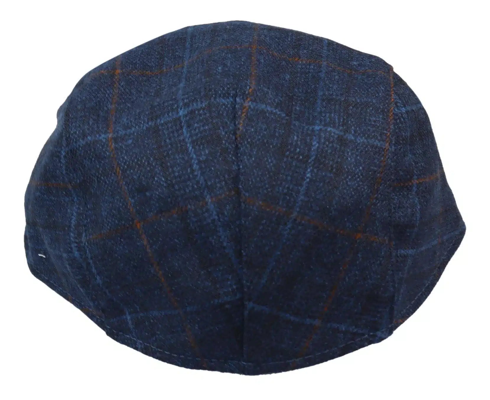 Gorra plana azul marino de 8 paneles estilo "Grandad Baker" para hombre, de tweed, estilo vintage clásico e informal elegante de los años 20.