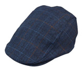Gorra plana azul marino de 8 paneles estilo "Grandad Baker" para hombre, de tweed, estilo vintage clásico e informal elegante de los años 20.