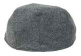Gorra plana para hombre, estilo Baker Boy, 8 paneles, tweed, espiga gris, estilo vintage.