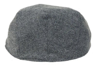 Gorra plana para hombre, estilo Baker Boy, 8 paneles, tweed, espiga gris, estilo vintage.