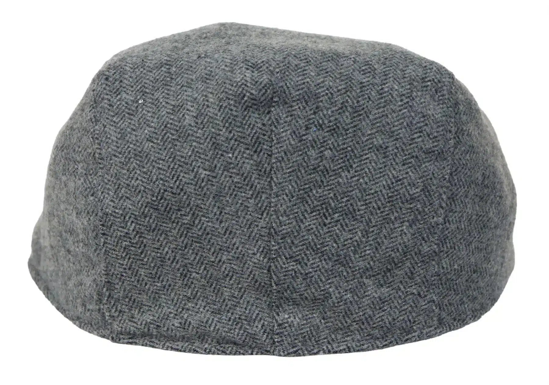 Gorra plana para hombre, estilo Baker Boy, 8 paneles, tweed, espiga gris, estilo vintage.