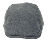 Gorra plana para hombre, estilo Baker Boy, 8 paneles, tweed, espiga gris, estilo vintage.
