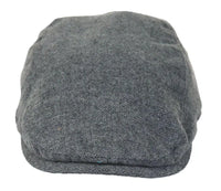 Gorra plana para hombre, estilo Baker Boy, 8 paneles, tweed, espiga gris, estilo vintage.