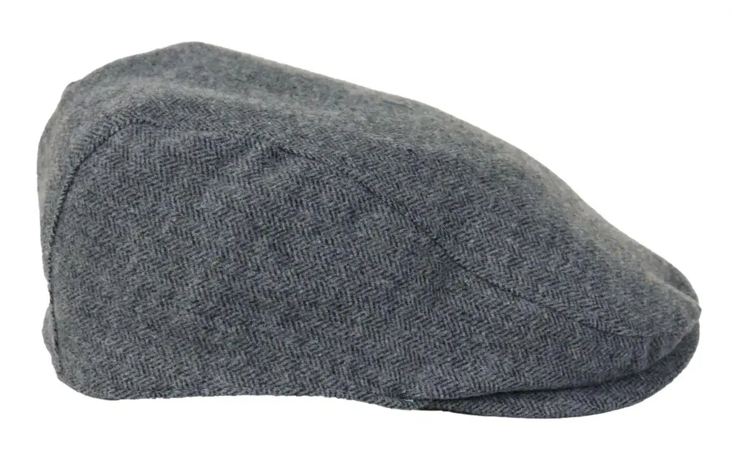 Gorra plana para hombre, estilo Baker Boy, 8 paneles, tweed, espiga gris, estilo vintage.