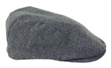 Gorra plana para hombre, estilo Baker Boy, 8 paneles, tweed, espiga gris, estilo vintage.