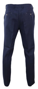 Pantalones de traje de tweed vintage para hombre - Azul marino