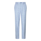 Traje de tres piezas a cuadros para niño, tweed azul claro, corte entallado, estilo clásico de boda Peaky Blinders.