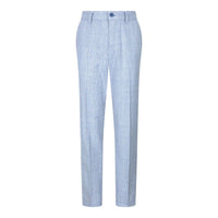 Traje de tres piezas a cuadros para niño, tweed azul claro, corte entallado, estilo clásico de boda Peaky Blinders.