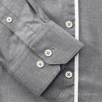 Cavani CV-65 - Camisa elegante de algodón elástico para hombre - Negro/Azul/Azul marino/Rosa/Blanco