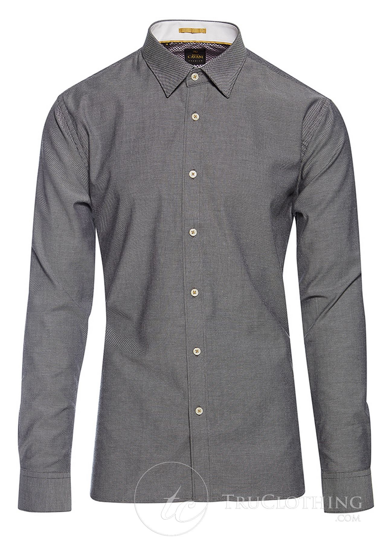 Cavani CV-65 - Camisa elegante de algodón elástico para hombre - Negro/Azul/Azul marino/Rosa/Blanco