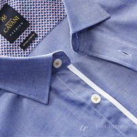 Cavani CV-65 - Camisa elegante de algodón elástico para hombre - Negro/Azul/Azul marino/Rosa/Blanco