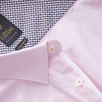 Cavani CV-65 - Camisa elegante de algodón elástico para hombre - Negro/Azul/Azul marino/Rosa/Blanco