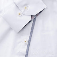 Cavani CV-65 - Camisa elegante de algodón elástico para hombre - Negro/Azul/Azul marino/Rosa/Blanco