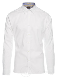 Cavani CV-65 - Camisa elegante de algodón elástico para hombre - Negro/Azul/Azul marino/Rosa/Blanco